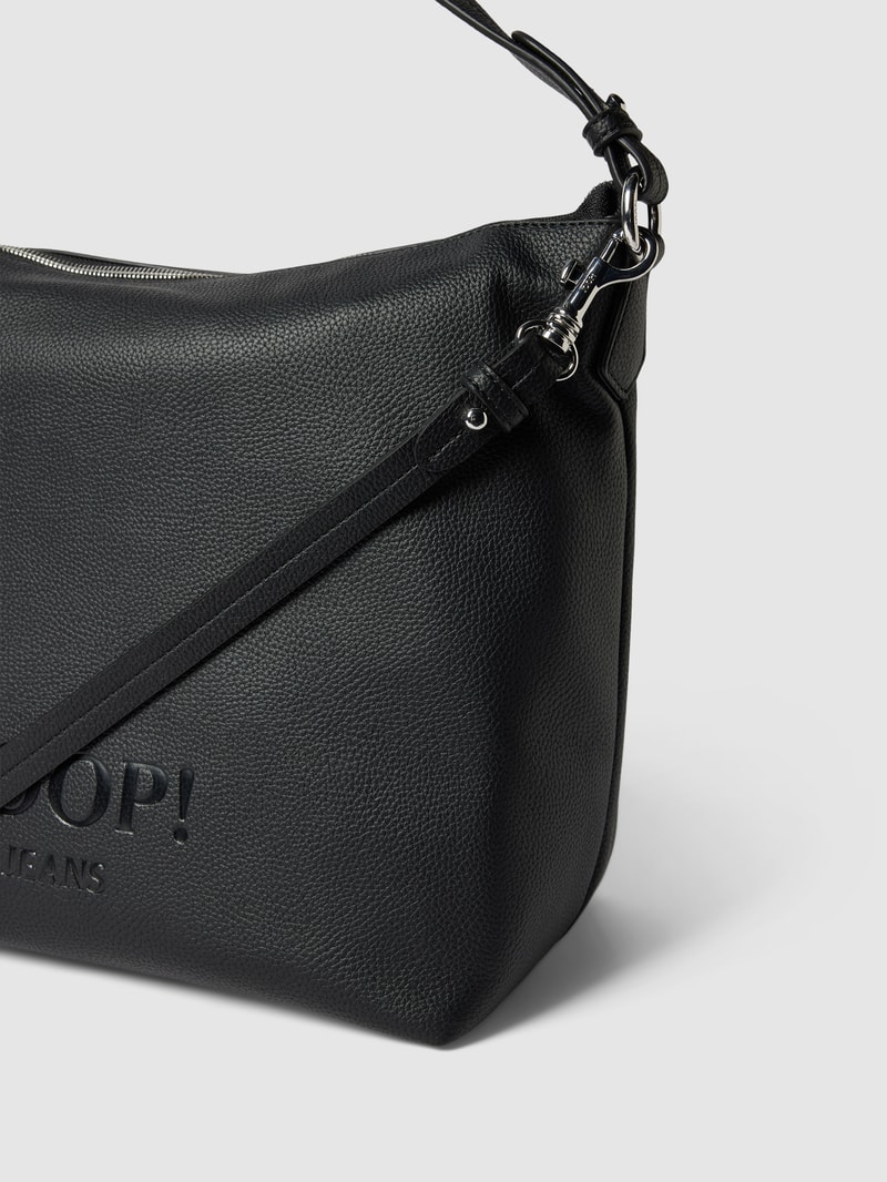 Hobo Bag mit Label-Schriftzug Modell 'lettera 1.0 dalia' in black