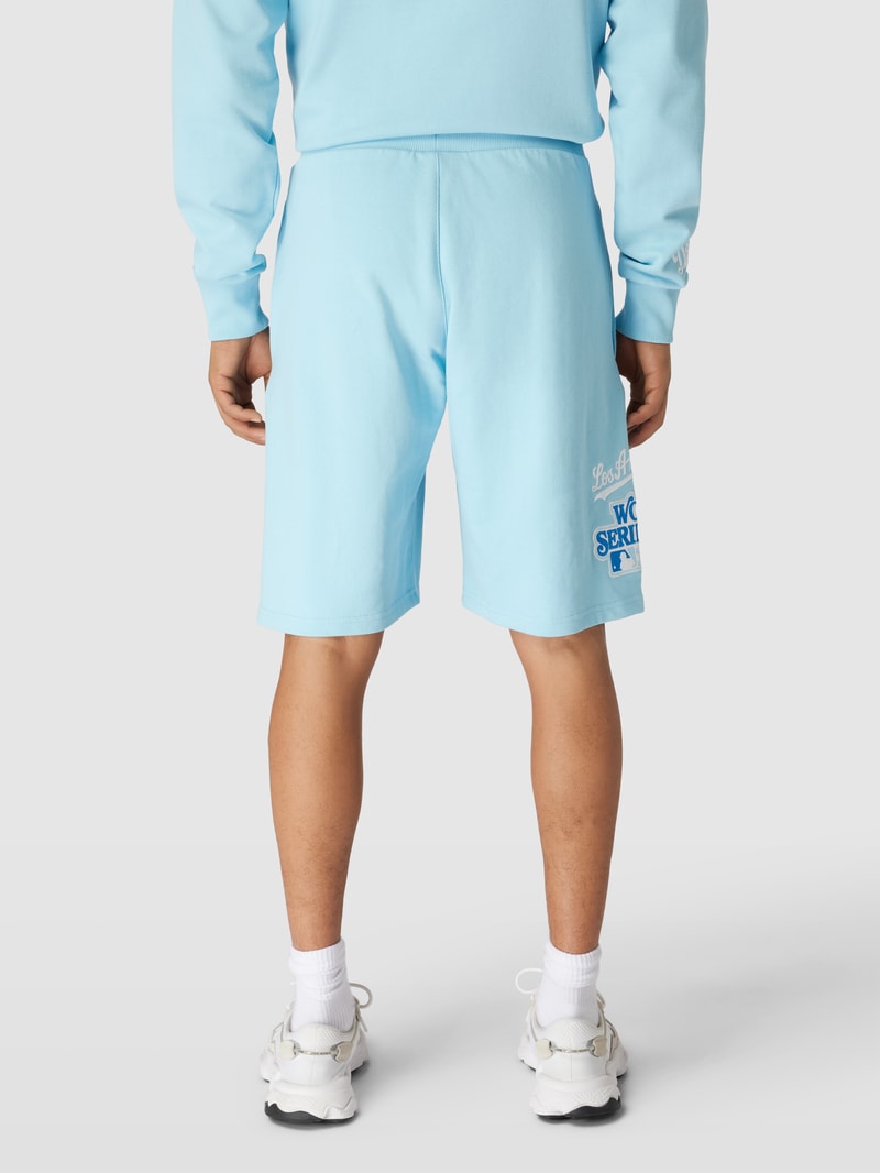 Shorts mit elastischem Bund und Tunnelzug in hellblau