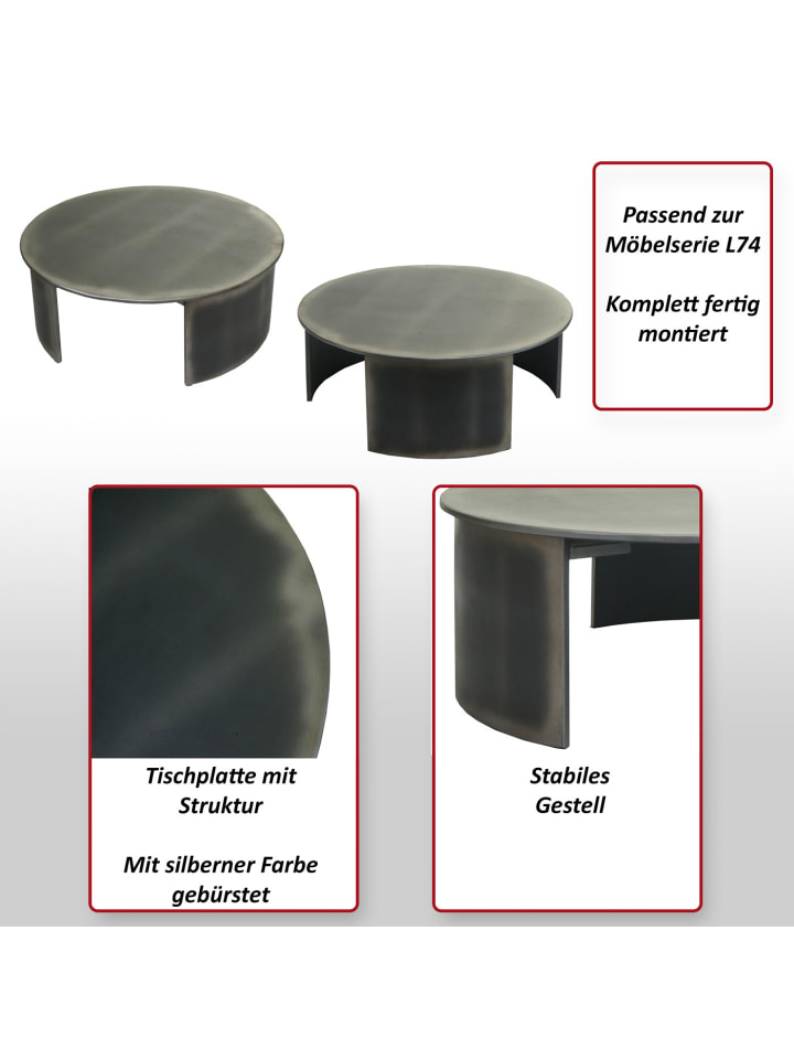 MCW Couchtisch L74 Industrial rund günstig kaufen onesize