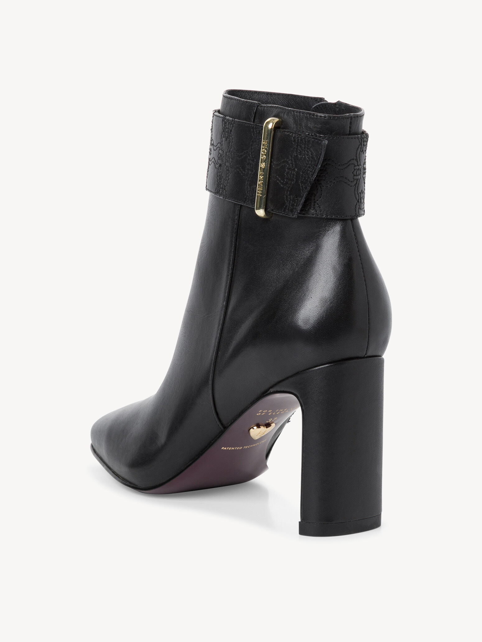Bottine en cuir - noir