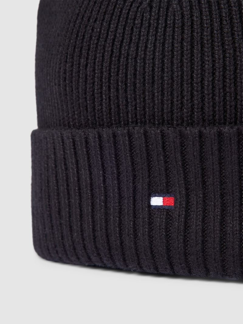 Mütze mit Logo-Stitching Modell 'ESSENTIAL FLAG' in schwarz