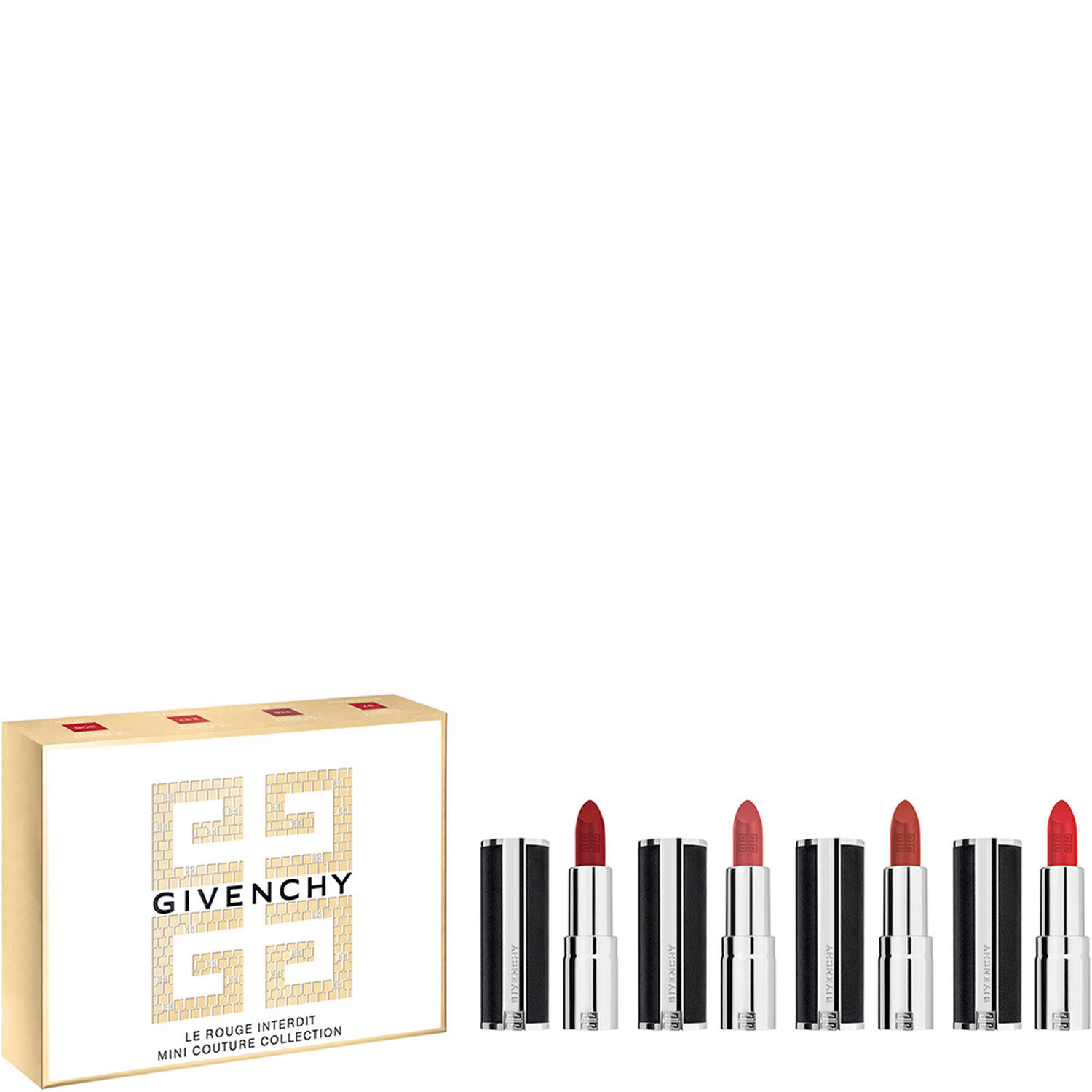 Givenchy LE ROUGE INTERDIT Coffret Couture Collection Quatuor - Mini Rouge Intense Silk 4x1.5gr