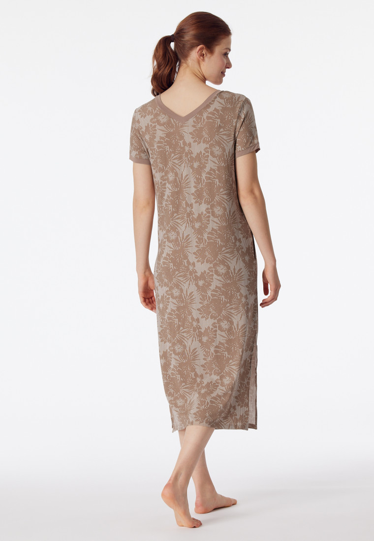 Sleepshirt kurzarm V-Ausschnitt clay - selected! premium inspiration