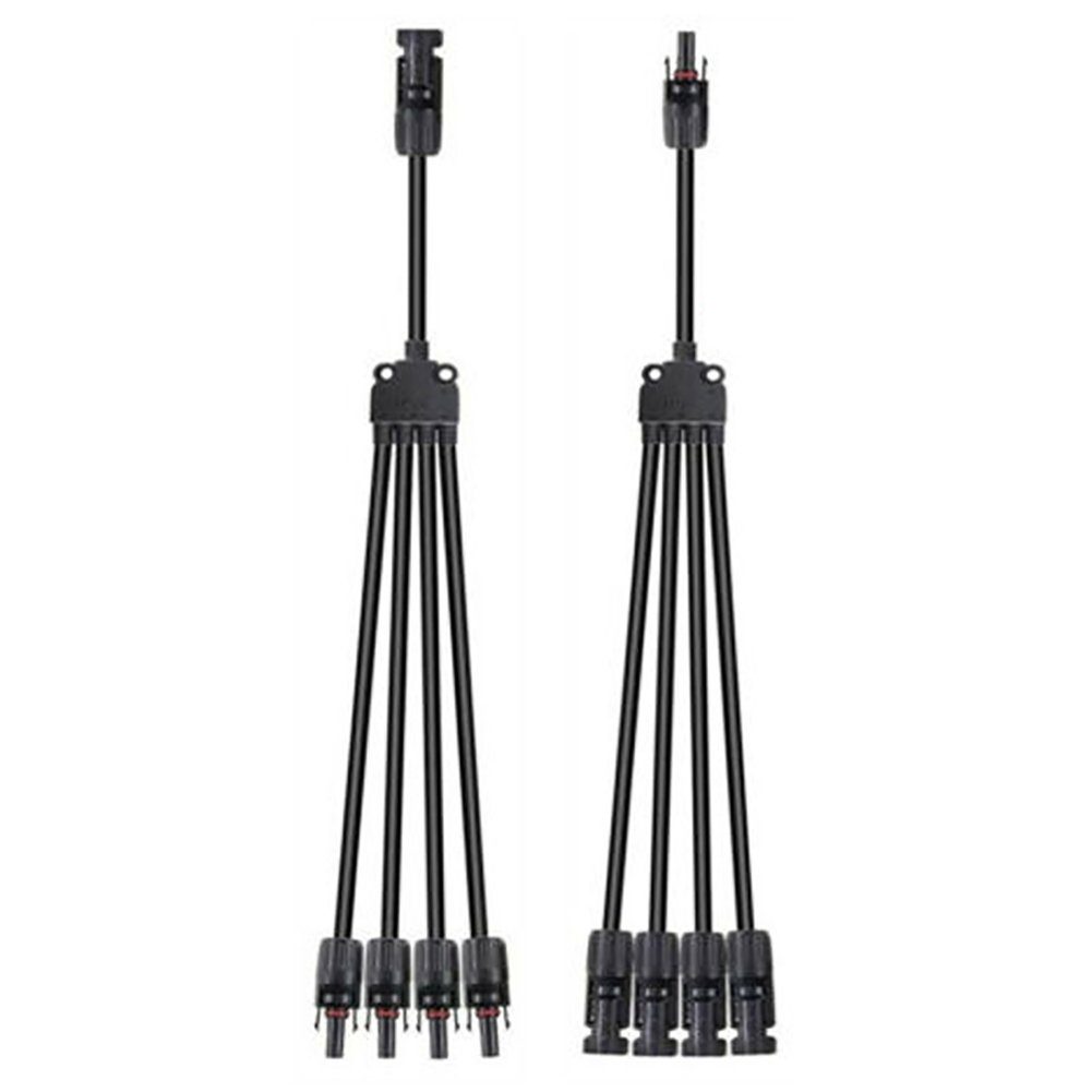 Orbeet Solaranlage Y Vierfach Adapter Solarstecker PV Stecker Verteiler Buchse MC4 Kabel, (1-St., Y-4 fach), kompatibel: 2,5mm², 4mm², 6mm²