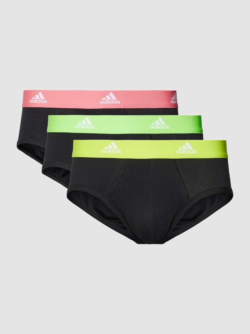 Slip mit Allover-Logo-Muster in neon gelb