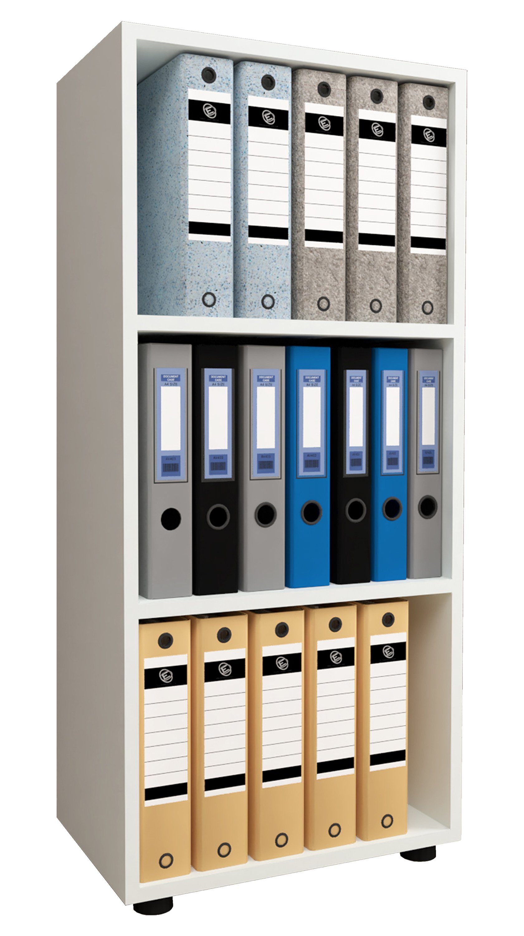 VCM Aktenregal Holz Büro Regal Bücher Ordner Aktenregal Ulas 3f, 1-tlg.