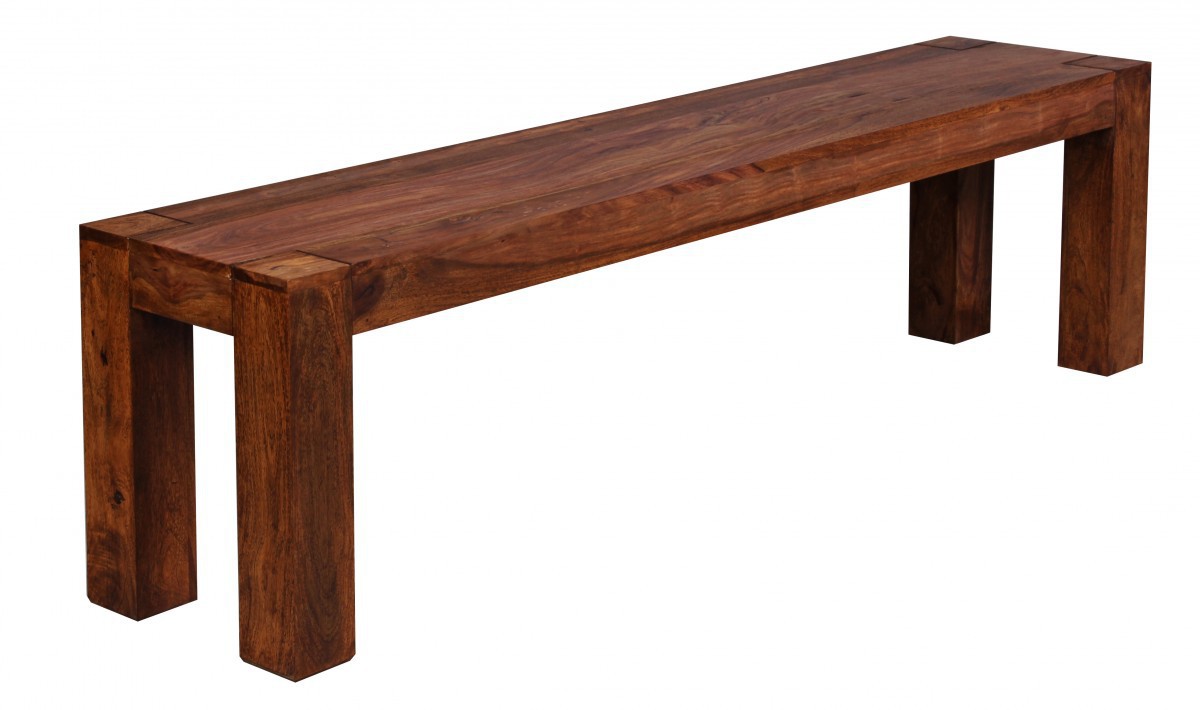 Wohnling Massivholz Esszimmer Sitzbank Bank 160 x 35 cm Sheesham Holz