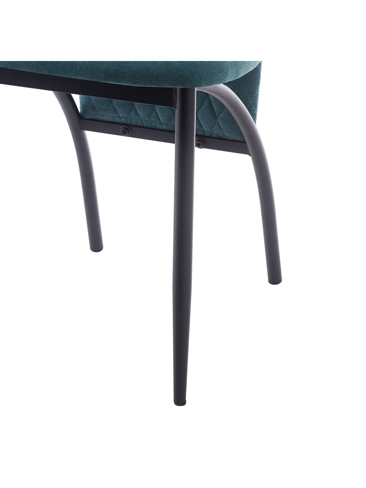 B&D Home Esszimmerstuhl THADDÄUS in Petrol - (B)46 x (H)94 x (T)58 cm günstig kaufen