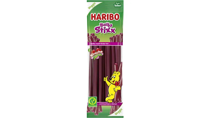 Haribo Fruchtgummi Balla Stixx Kirsch Veggie 200 g