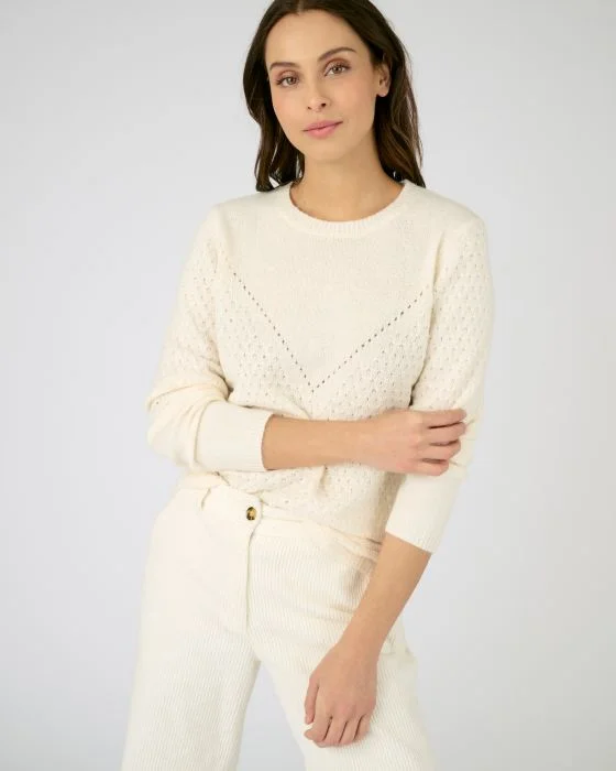 Pull maille ajourée et point fantaisie Thermolactyl