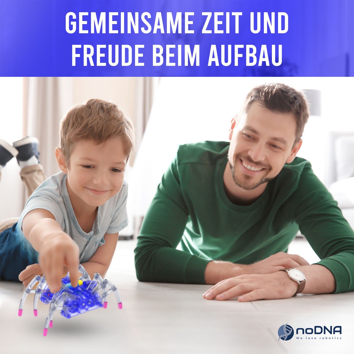 noDNA We love robotics Robotertier SpiderRobot, ab 8 Jahren, DIY, Spielzeug Roboter Geschenke für Adventskalender & Weihnachten Kinder