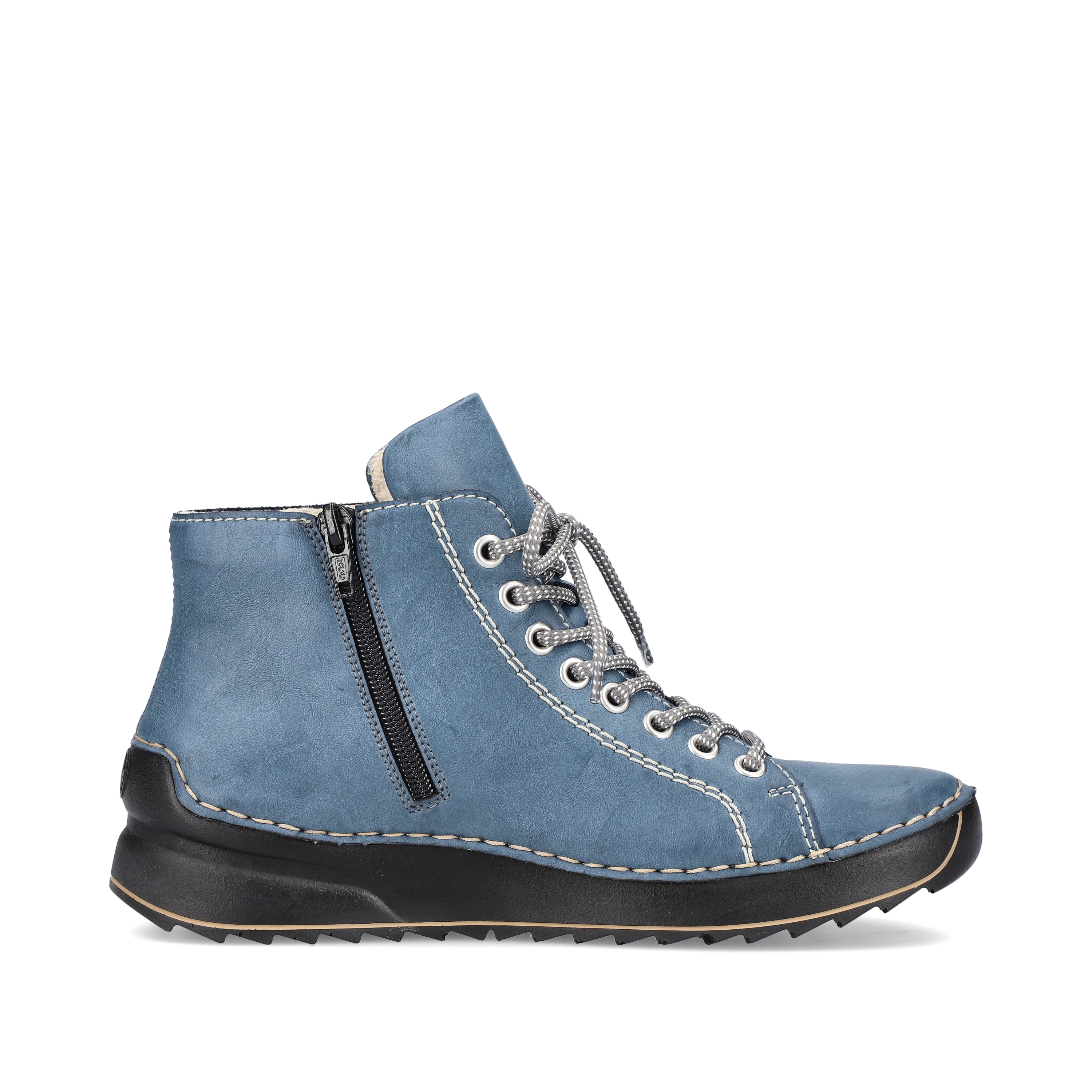Rieker Damen Schnürstiefel blaugrau