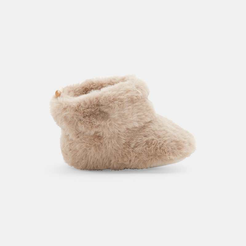 Chaussons souples fausse fourrure doublés