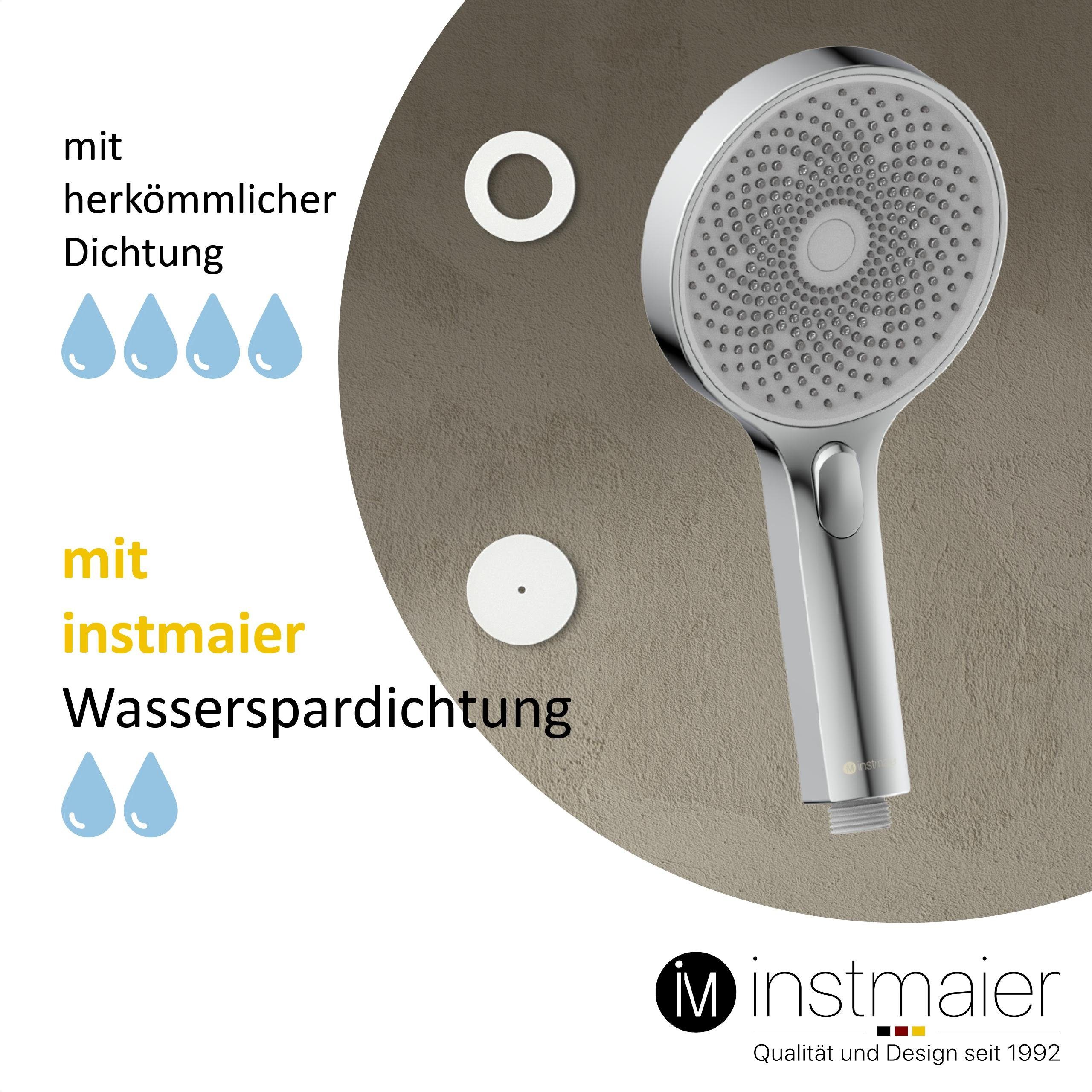 instmaier Handbrause H1, Duschbrause mit einzigartigem Strahlbild, Wassersparend