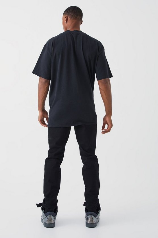 Oversize T-Shirt mit Homme-Print