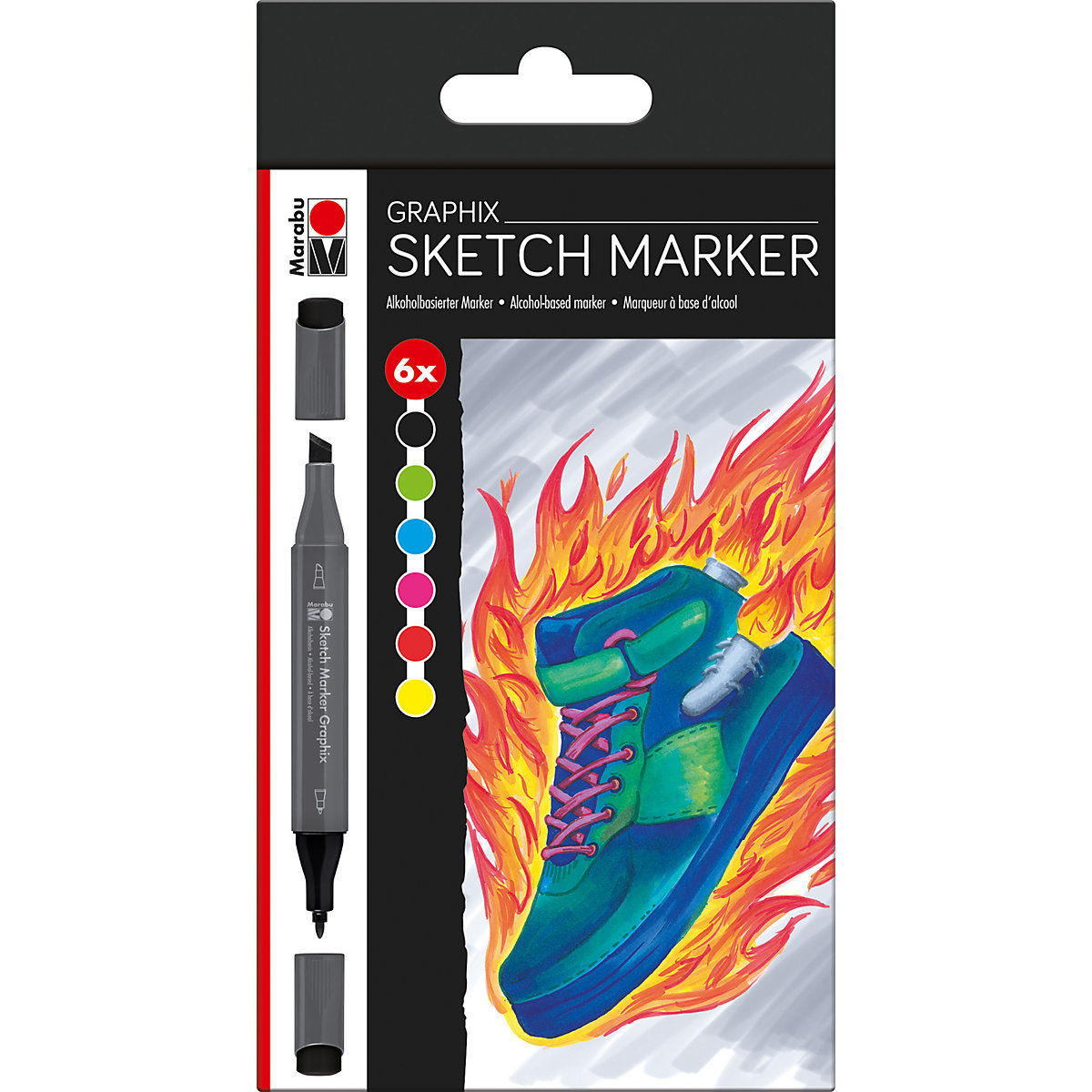 Sketch Marker Graphix HEAT, 6er-Set