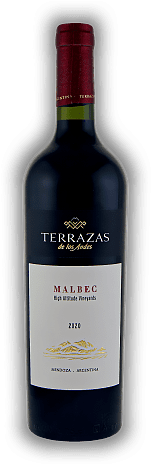 Terrazas de los Andes, Malbec, 2020, Mendoza  Terrazas de los Andes, Malbec, 2020, Mendoza  Große Aromenfülle, sehr harmonischer Geschmack. Jahrgang 2020 - 0,75	 Liter - Vol 14,0%