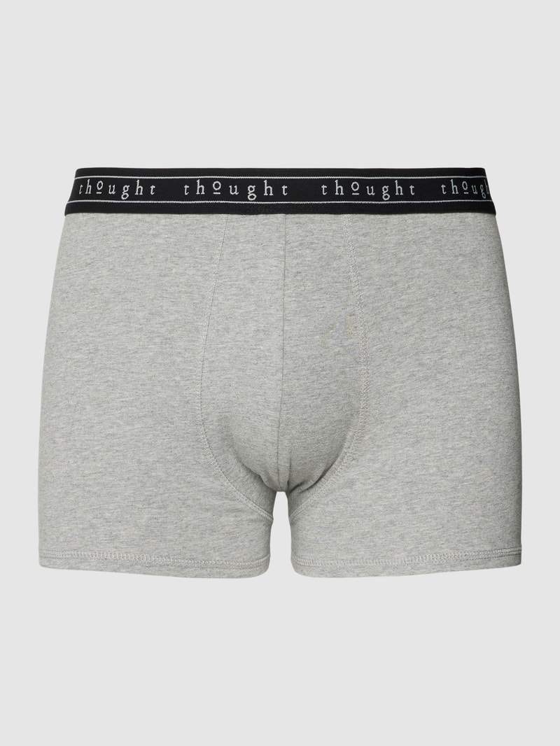 Hipster mit elastischem Logo-Bund in mittelgrau meliert