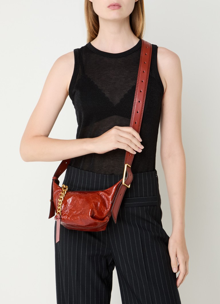 Geanta de umar Zadig&Voltaire Cecilia XS din piele lacuita
