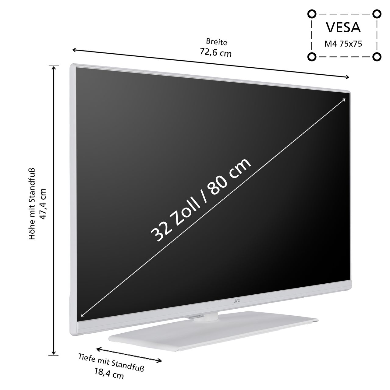 JVC JVC Fernseher 32 Zoll Smart TV (Full HD, HDR, Triple-Tuner)