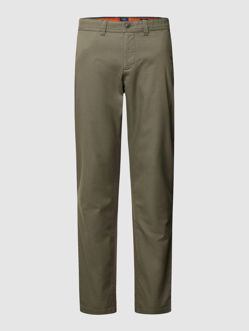 Slim Fit Chino mit Strukturmuster in lindgrün