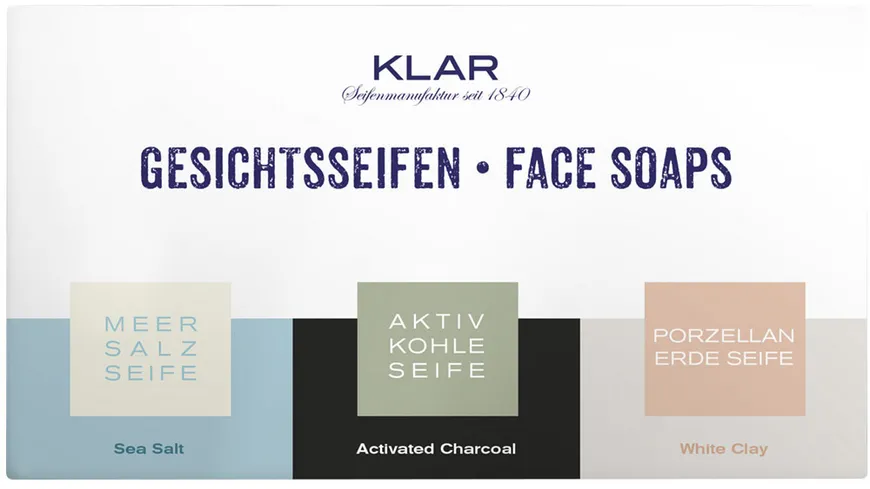 KLAR'S Klassische Gesichtsseifen Set 300 g