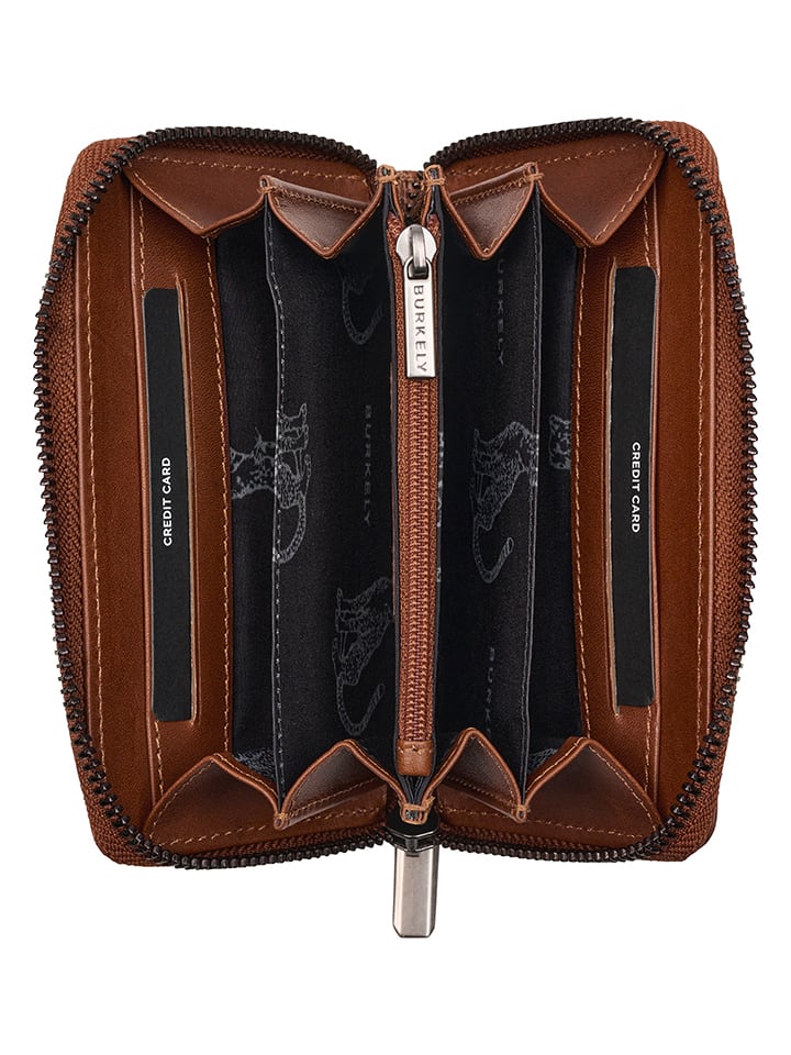 Burkely Leder-Geldbörse in Braun - (B)14 x (H)8,5 x (T)2,5 cm günstig kaufen onesize