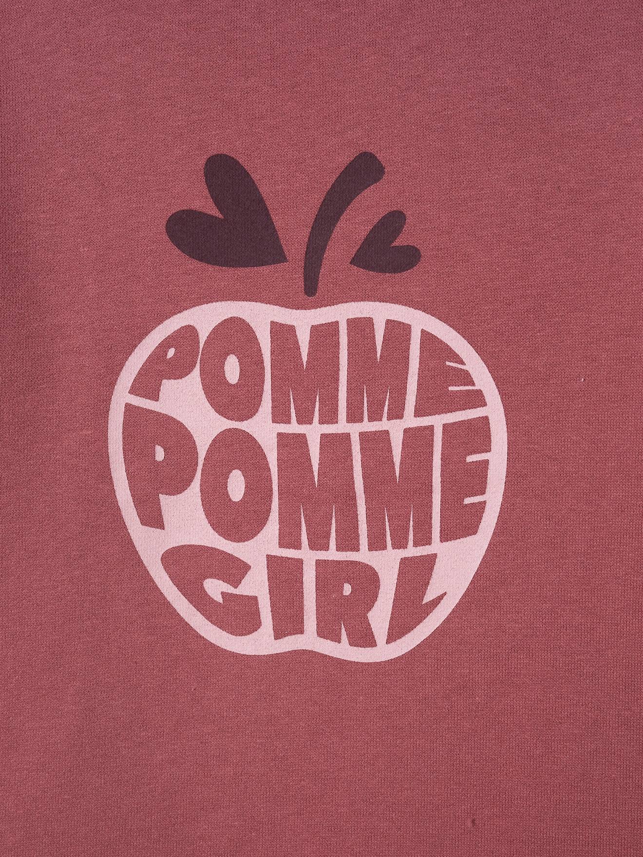 Sweat Basics motifs détails irisés fille prune