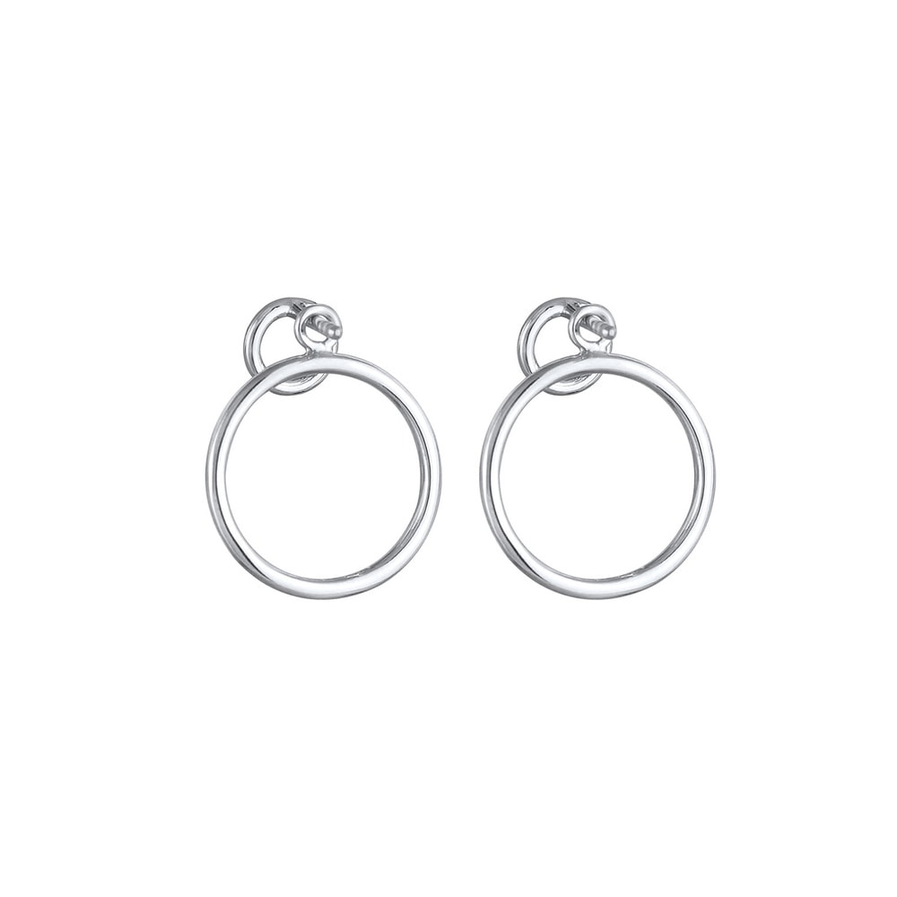 Elli Elli Boucles d'Oreilles Boucles d'oreilles dames Circle Rond Geo Trend en argent  Boucles d'oreilles