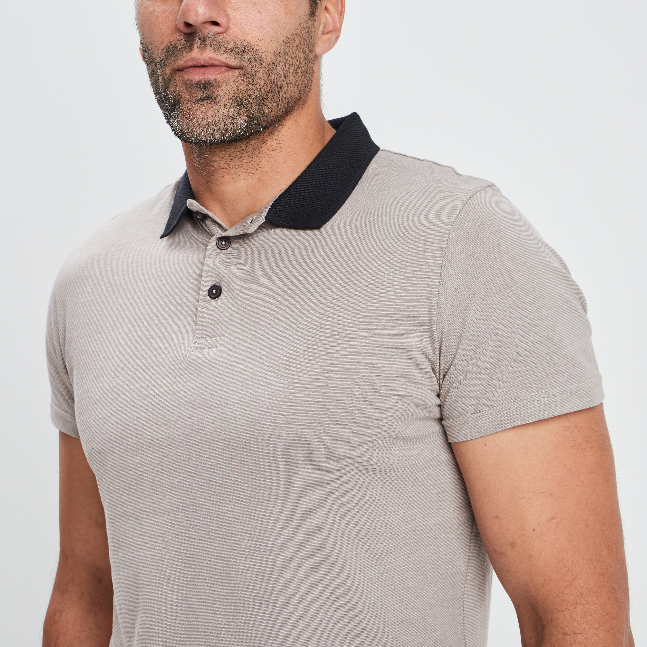Polo manches courtes taupe homme | La Halle