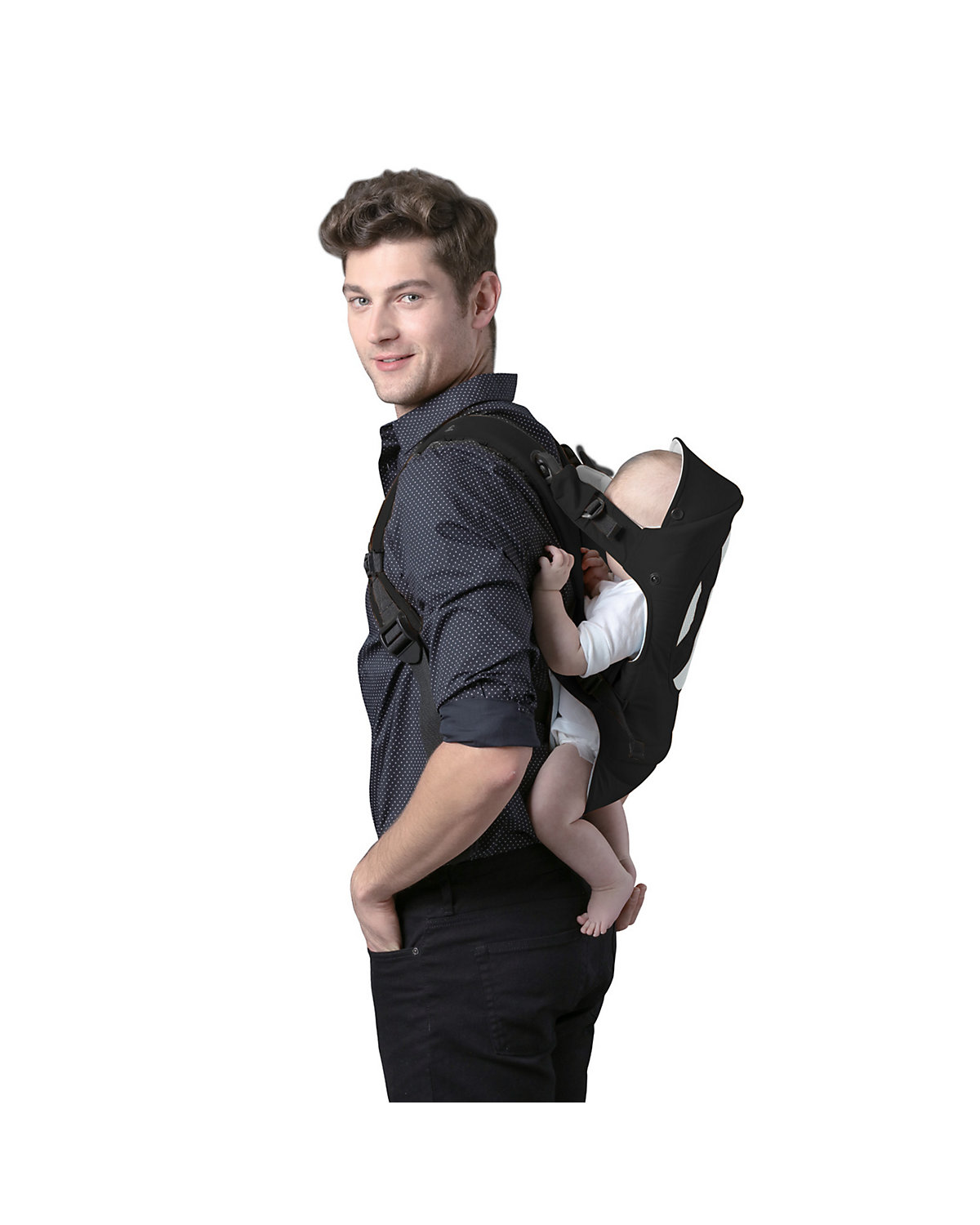 Babytrage Comfy 3 in 1 Bauch- und Rückentrage 4 Positionen bis 9 kg ab Geburt Babytragen