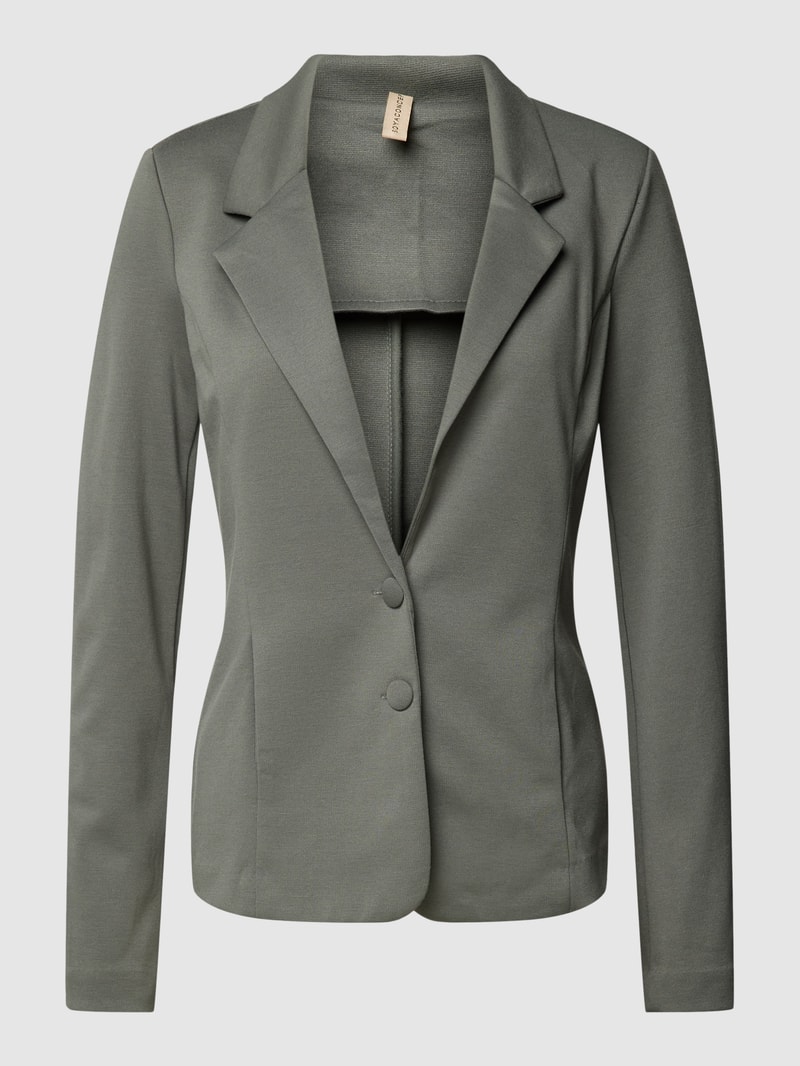 Blazer mit Eingrifftaschen und Knopfverschluss Modell 'Daniela' in schilf