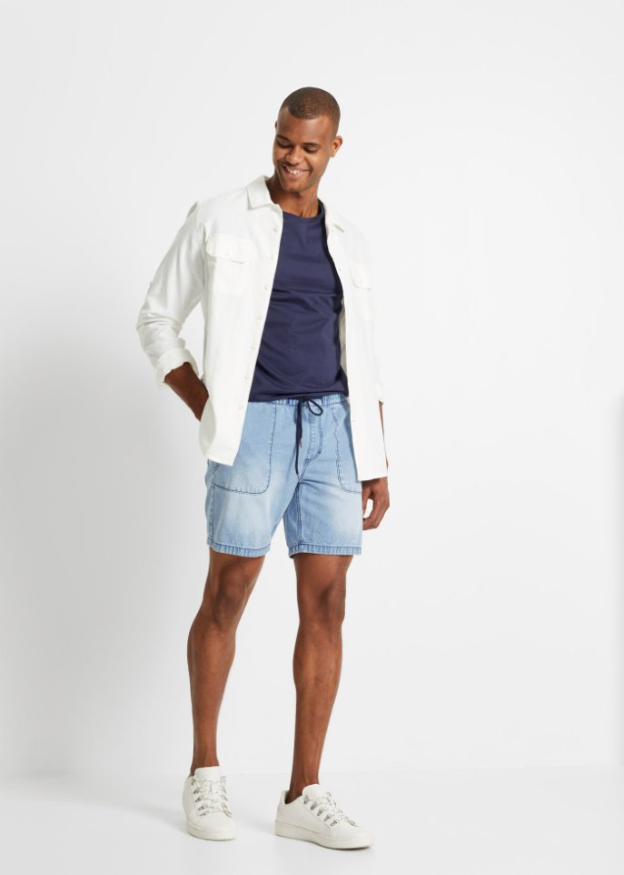 Schlupf-Jeans-Shorts, Loose Fit
