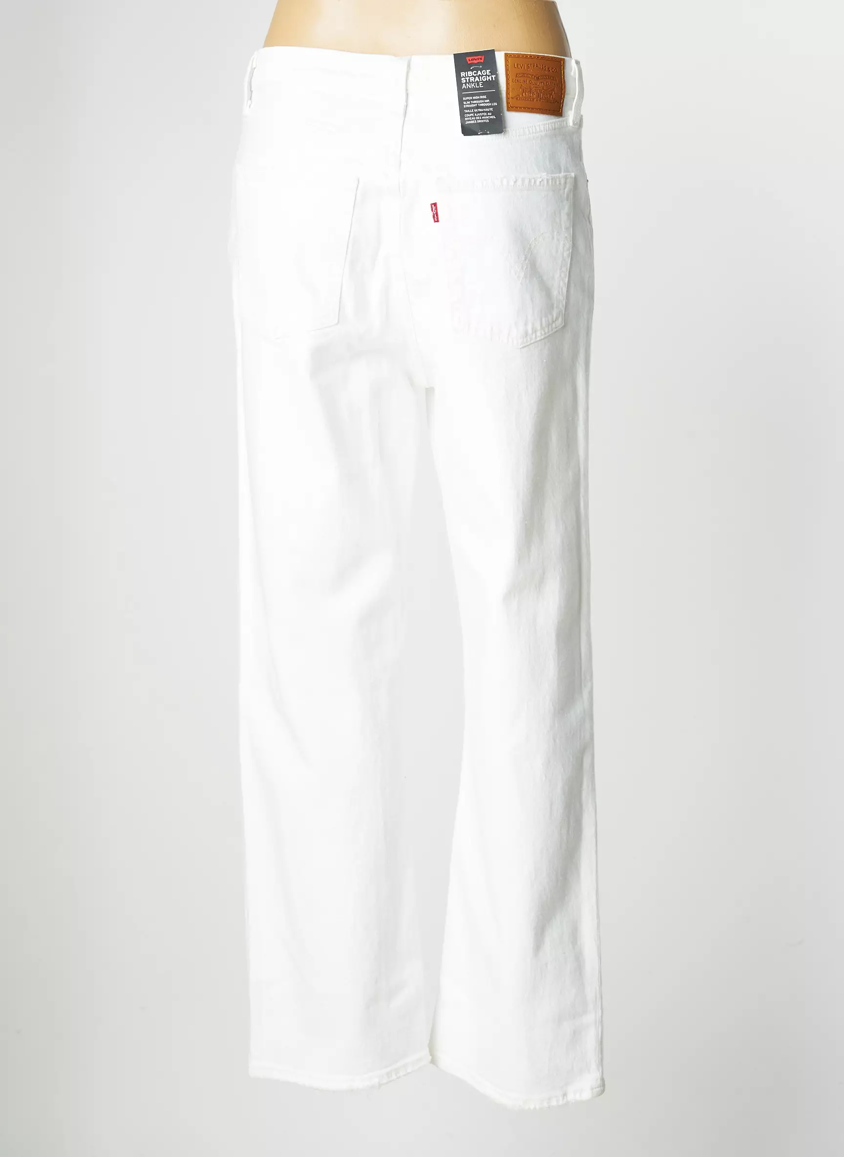 Levis Jeans Coupe Droite Femme couleur blanc