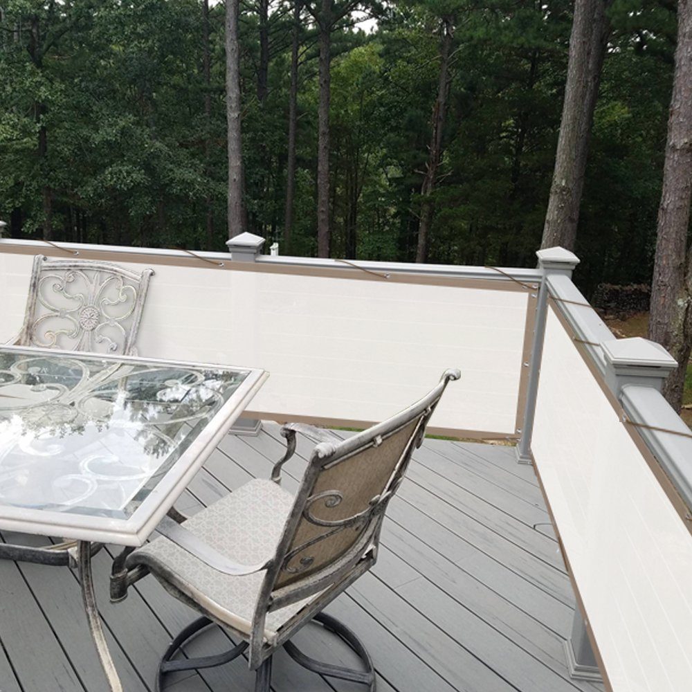Sekey Balkonsichtschutz Balkon-Windschutz, Sichtschutz für den Balkon, Balkonbespannung, Weiß Balkonverkleidung aus 100% Polyester