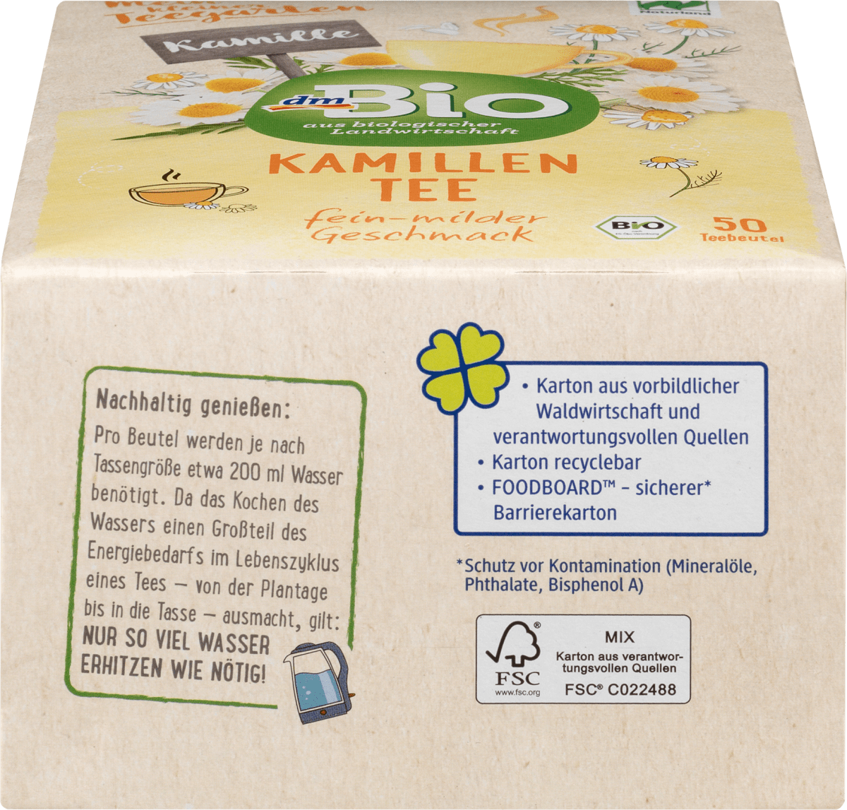 Kräutertee Kamille (50 Beutel), 75 g