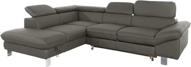 COTTA Ecksofa Driver, mit Kopfteilverstellung, wahlweise mit Bettfunktion