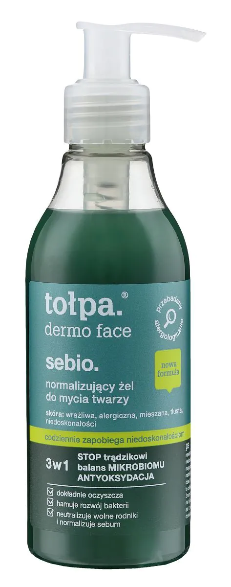 Tołpa SeBIO Normalizuojantis veido valymo gelis