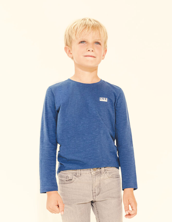 Tee-shirt bleu brut Essentiel coton bio