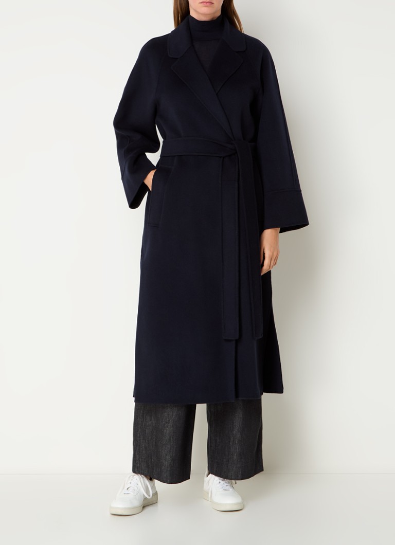 MaxMara Agata virgin wool coat with side pockets