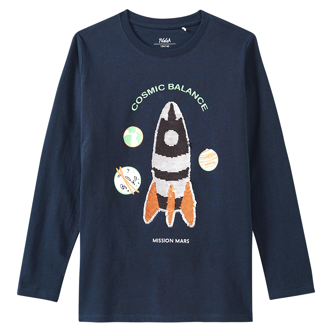Jungen Langarmshirt mit Wendepailletten