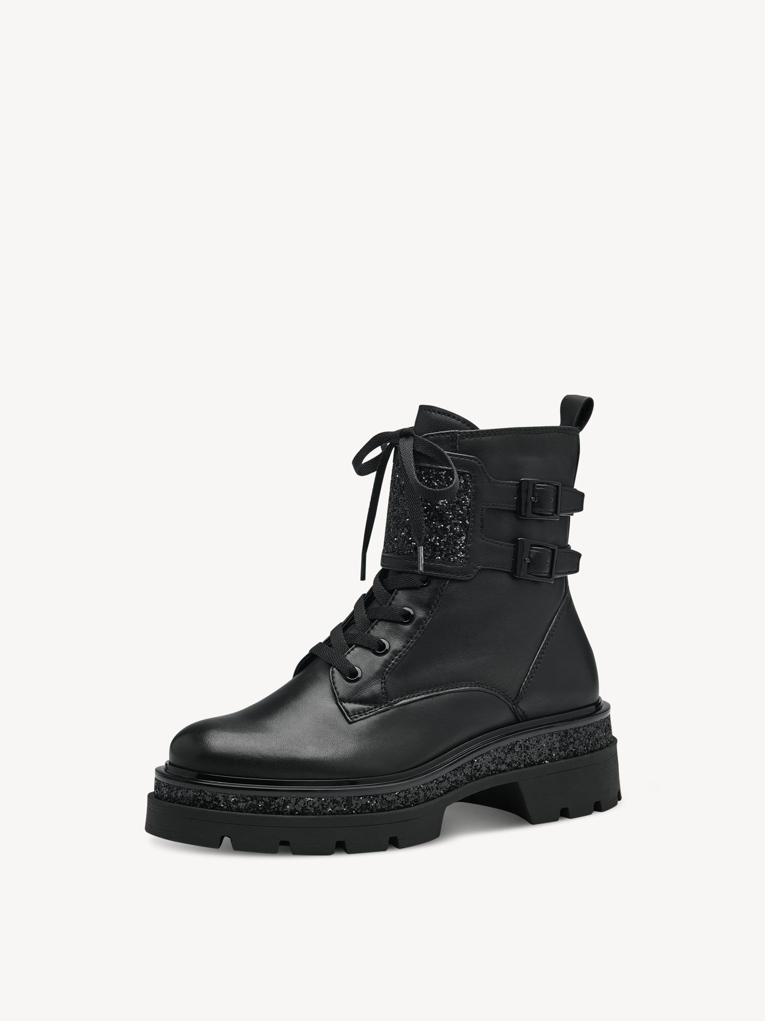 Bottine en cuir - noir
