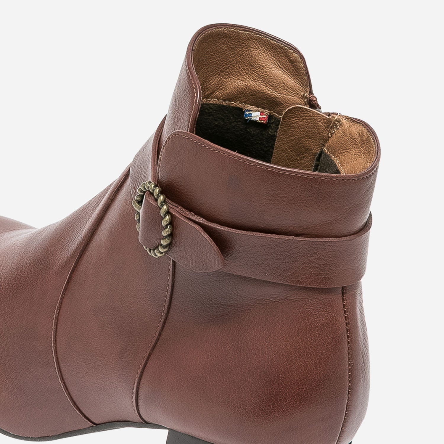 Boots ERAM FLEX marron avec bride à boucle