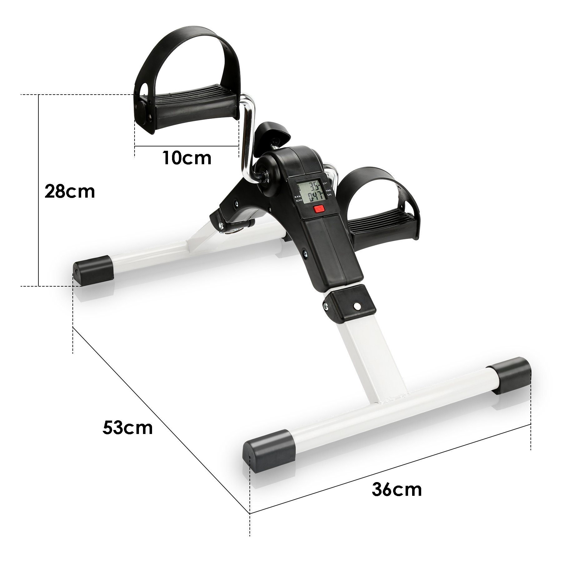 Clanmacy Heimtrainer Mini Fahrrad Pedaltrainer, Bike-Heimtrainer, Armtrainer und Beintrainer für Muskelaufba, Ausdauertraining (1-tlg), Nein (set), Kalorienzähler, Kilometerzähler, Klappbar, Körperfettanalyse, LCD Bildschirm