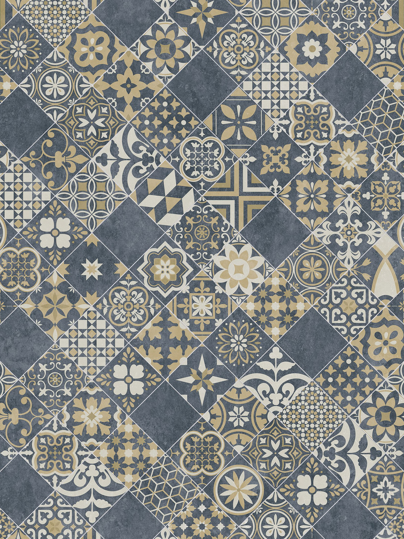 Almeria Vinyl-Rollenware, Blue 072M