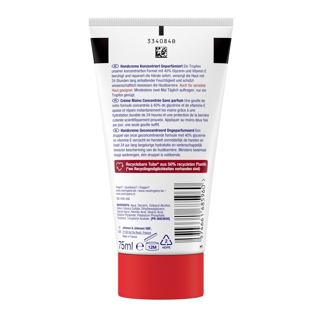 Konzentrierte unparfümierte Handcreme