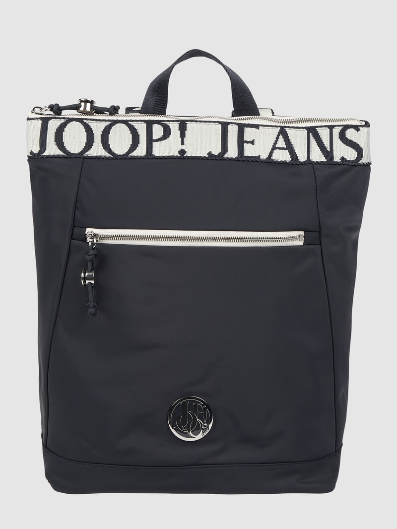 Rucksack mit Logo Modell 'Elva' in marineblau