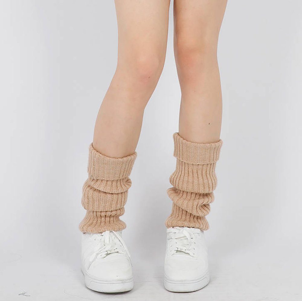 Deliana.makeup Beinstulpen Stapelsocken, lose einfarbige gestrickte Wadensocken, Damen-Beinlinge Weite Wadenstulpen, perfektes Wintergeschenk
