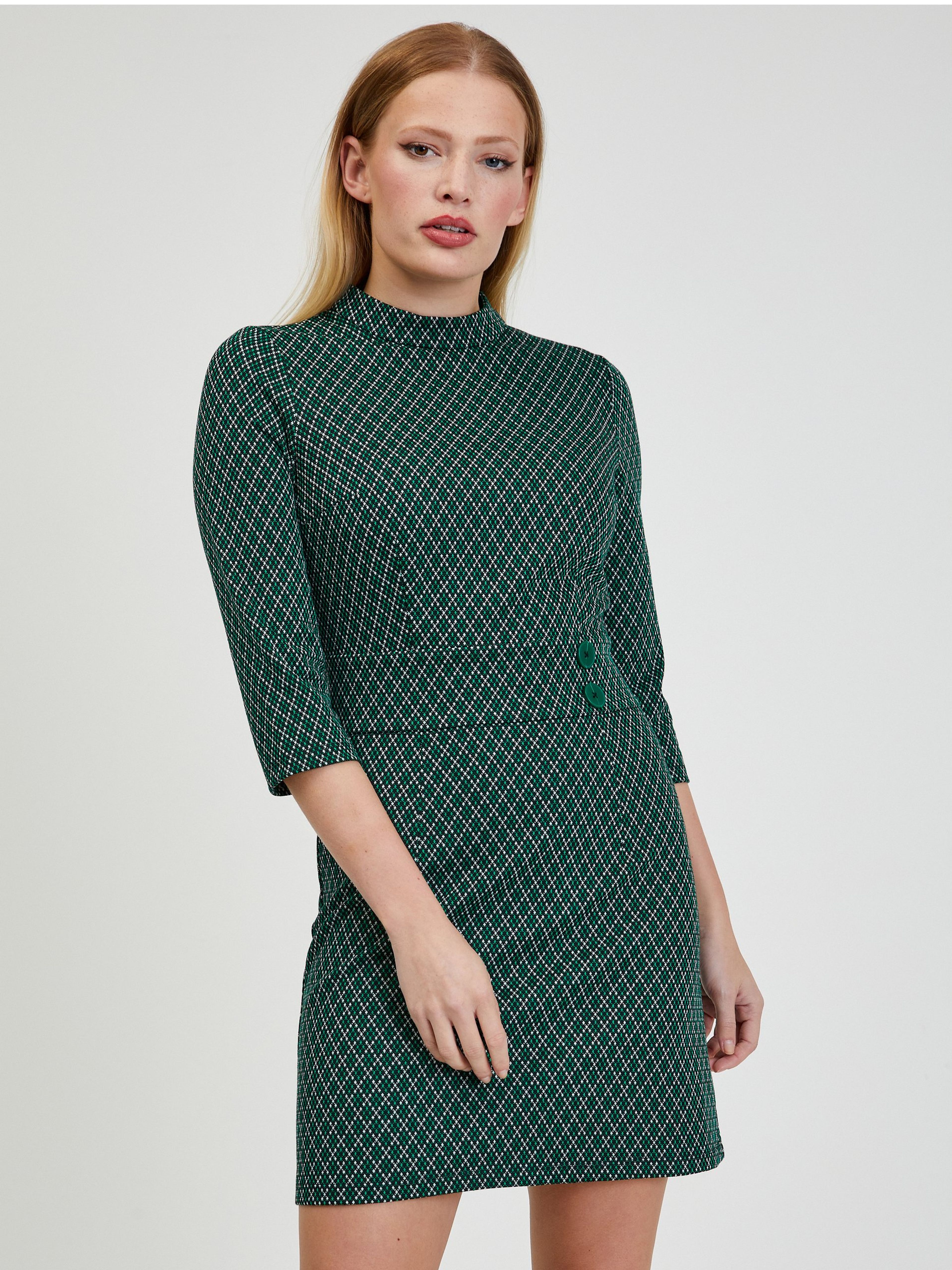 Grünes gemustertes Damenkleid ORSAY
