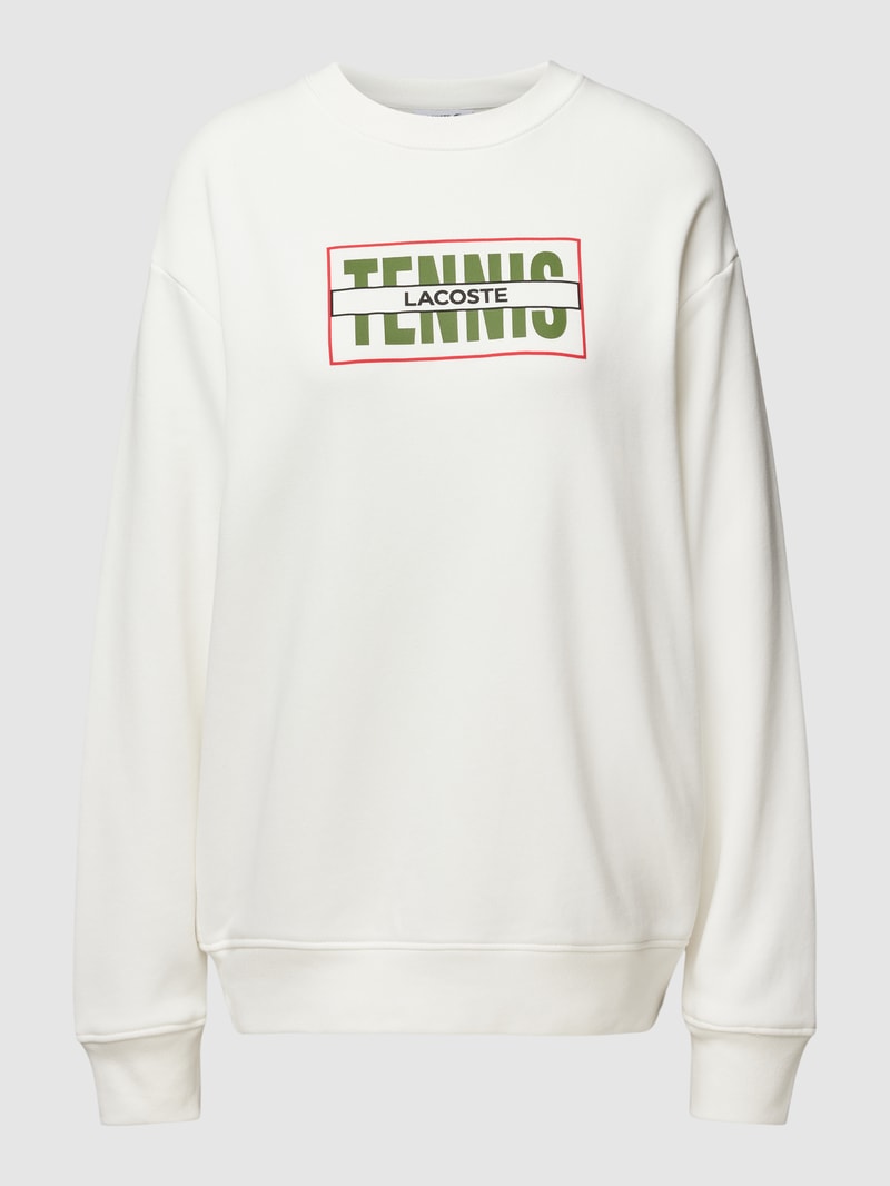Sweatshirt mit Label-Print in offwhite